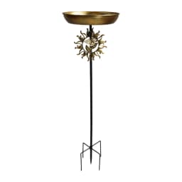 Garden Birdbath Sturdy Iron Outdoor Bird Bath for Outside Vintage Standing Birdbath Bowl for Outdoor Garden Patio Yard