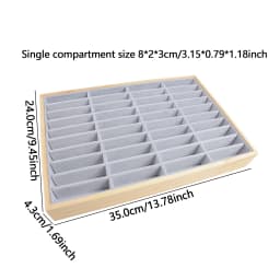 Stylish Velvet Bangle Tray With 40 Slot Inserts Display Stand for WatchBracelet Holder Case Jewelry Display Storage Rack