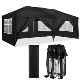3x6m Canopy Folding Gazebo Pop Up Party Tent With 6 Sidewalls For Wedding Backyard Outdoor Commercial Canopy Event Tent ﻿