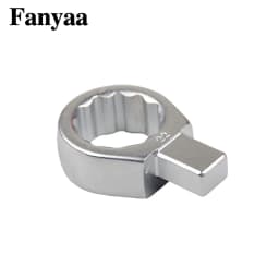 Fanyaa Bolt Nut Torque Spanner Plum Head 9*12mm Drive Square End Plum Ring Diameter 7-38mm Wrench Replacement Head Part