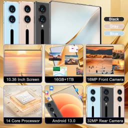 20000mAh 16GB+1T  10.36 inch HD 4K Global Version Original New Pro Tablet  Android 13  5G Dual SIM Bluetooth WiFi GPS Tablet