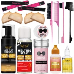 GOIPLE Edge Control Wax Stick Kit for Slick Baby Hair Lace Wig Extensions Adhesive Glue Gel Hair Tool Melting Spray Tint Mousse