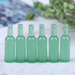 6Pcs 1:12 Dollhouse Miniature Beer Wine Drink Bottle Doll Kitchen Accessories