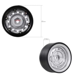Deep Dish 1.9" Metal Beadlock Wheel Hub Rim for 1/10 RC Crawler Axial SCX10 II III 90046 MST RGT YIKONG Traxxas TRX4 RC4WD D90