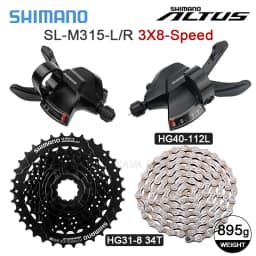 Shimano Acera Altus M360 24S Groupset 3x8 Speed M315 Shifter M310 Derailleur HG31-8 Cassette 8S K7 HG70 HG41Chain 112 Links