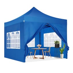 3x3m Folding Gazebo Waterproof stable Outdoor Pavilion,3 Height Adjustable,Party Tent with 4 Sidewalls For Garden,Camping,Market
