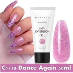 Makartt HEMA-Free Poly Nail Extension Gel 50ml, Hybrid Acrygel Builder Multi-Color, Long-Lasting French Manicure DIY Nail Art