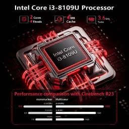 ACEMAGIC 15.6 Inch Full-HD Intel Core I3 3.6GHz 8GB RAM 256GB SSD Office Notebook Intel Iris Plus Graphics 655 180° Rotation Up To 3.6GHz W11 Pro German Keyboard Stickers