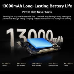 World premiere Doogee Fire 7 Ultra Rugged Phone 6.6" IPS Screen 64MP Octa-Core Smartphone 5G 32GB+256GB 13000mAh Android 15 NFC
