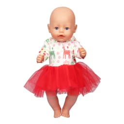 43 Cm Baby New Born Doll Clothes Wool Cute Santa Claus, Tree, Elk Christmas Clothes Suit For American 18 Inch Girl Doll Toy Gift