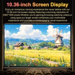 20000mAh Large Battery 10.36 Inch 5G Tablet 2025 New Android13.0 10 Core 16GB 1TB Dual SIM WiFi Bluetooth GPS WPS With Keyboard