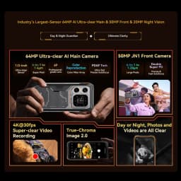 Blackview XPLORE 1 Rugged Phone 6.78'' 2.4K Display Call Phone 6GB+512GB 20000mAh Smartphone Android 15 NFC Telephone Portable