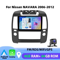 Podofo 9" 4GB+64GB Car Radio Wireless Carplay Android Auto Audio Stereo Mirror Link For Nissan NAVARA 2006-2012 GPS BT FM RDS