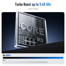 18.5' Laptop Intel Core M3-8100Y 3.4GHz, 16GB RAM 1TB SSD, Win 11 Pro Notebook Computer, FHD IPS Display 1920x1080, Full Keyboard with Numeric Keypad, USB-C HDMI RJ45, Dual Screen Support, Laptop for Work & Study