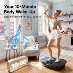 Merach Vibration Plate Exercise Machine with Digital Display Built-in Speakers, Whole Body Workout Weight Loss 350lbs Capacity for Lymphatic Drainage Home Fitness Equipment