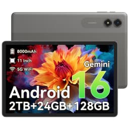 KINGRID T50 Android 16 Tablet PC 10.9 Inch HD IPS Display Octa-Core Unisoc T615 24GB (6+18) RAM 128GB ROM 8000mAh Battery Dual Band 5G WiFi Bluetooth 5.0 GPS Google Play OTG Type-C Tablet for Online Learning Gaming Video Streaming Office Entertainment
