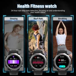 Smart Watch for Men 1.39" HD Touchscreen, IP68 Waterproof Military Smartwatch with 110+ Sports Modes, Heart Rate Sleep Monitor, Bluetooth Call, 7-30 Days Battery for Android iOS.