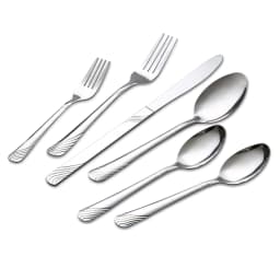 HANSMART 48-Piece Stainless Steel Flatware Set Service for 8 Silver Cutlery Set Silverware Set Kitchen Tableware Utensils Set with 16 Teaspoons Spoons Forks Knives Dinner Cutlery Silverware Sets