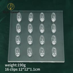 Clear Polished Acrylic Square Rectangle Nose Ring Clicker Hoop Earring Piercing Jewelry Display Holder Stands