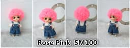 JD713 1/12 Tiny Short Curly Doll Wigs For Size 3-4 Inch 9-10cm Wholesale Afro Tight Lati White BJD Synthetic Mohair Hair