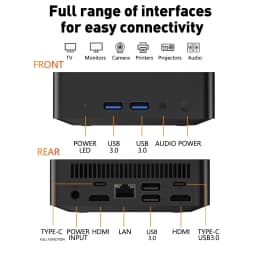NEW Portable Intel I9 Mini Host Windows 11 Mini PC Intel Core I9 10980HK For Office Study Mini PC 16GB RAM 1/2TB SSD Mini Host 3-Screen Display Intel UHD Graphics PC Mini WiFi 6 BT5.2 Mini PC