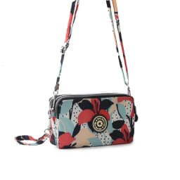 Ladies Girls multifunction 3 layers zipper wallet WaterProof Canvas Fabric Purses Moneybag Coin Purse, Crossbody Cellphone Purse