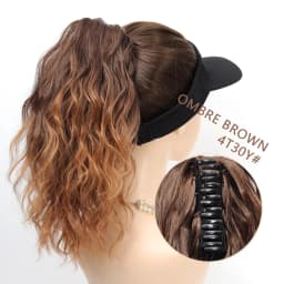 14‘’ Synthetic Short Wave Ponytail Claw Clip in Hair Extension Black Brown Gold Hairpiece for Women