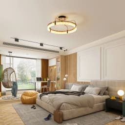 Modern Gold Ceiling Light, Dimmable LED Chandelier with Acrylic in Crystal Shape, 1-Ring Pendant Lighting Fixtures