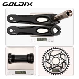 GOLDIX MTB Crankset 170/175mm SL 3 Bolt Direct Mount Crank 0mm Offset 34T 36T 38T 40T Chainring for XC AM