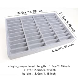 Stylish Velvet Bangle Tray With 40 Slot Inserts Display Stand for WatchBracelet Holder Case Jewelry Display Storage Rack