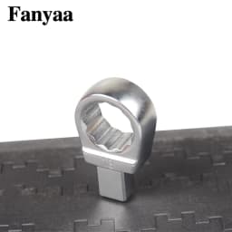 Fanyaa Bolt Nut Torque Spanner Plum Head 9*12mm Drive Square End Plum Ring Diameter 7-38mm Wrench Replacement Head Part