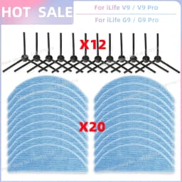 Fit For ( iLife V9 / V9 Pro / G9 / G9 Pro / A12 Pro ) Vacuum Parts Filter Side Brush Mop Cloth Dust Bag Replacement Accessories