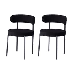 EGOONM 2/4/6Pcs Nordic Style Dining Chairs Upholstered Kitchen Chairs with Teddy Velvet Chair Home Dining Room Kitchen Chairs