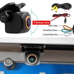 720P AHD Car Backup Camera with Wide-Angle Fisheye Lens-Night Vision, Front/Rear/Side Monitoring, Easy Installation