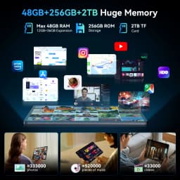 KINGRID T60 Tablet PC With Keyboard 12.2 inch 2.5K Display Android 16 Tablet UP To 48GB +256GB 10000mAh 5G WiFi/4G LTE BT Mouse Tablet Android