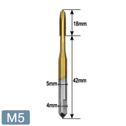 1/5/7pcs HSS Tap Set Hand Thread Screw Taps M3 M4 M5 M6 M8 High Hardness Titanium Coated Threading Tools for Metalworking
