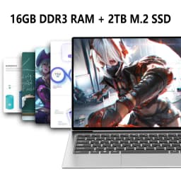 14.1" Intel 4405U Laptop Computer Windows 11 16GB RAM 512GB 1TB 2TB SSD Portable Notebook PC Backlight Office Study Laptops