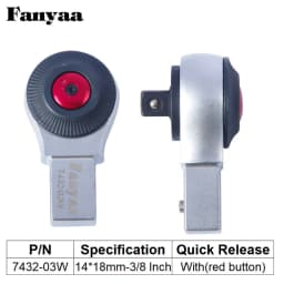 Fanyaa Wrench Ratchet Head Replacement Part Square Tenon Drive End 9*12,14*18mm, 1/4 3/8 1/2 3/4 Inch Reversible Socket Ratchet