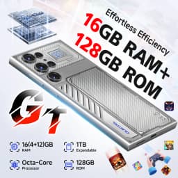OUKITEL C61 GT Cell Phone Unlocked 6.88" Display Smartphone,5150mAh Battery Phone,  16GB+128GB/TF 1TB, 13MP Camera, 4G