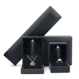Luxury Bracelet Box Square Wedding Pendant Ring for Case Jewelry Gift Box with LED Light for Proposal Engagement Wedding