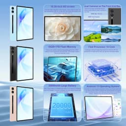 16MP 32MP Dual Camera 2025 5G Tablet 10.36 Inch Android13.0 16GB 1TB 20000mAh WiFi Bluetooth Dual SIM GPS With Keyboard