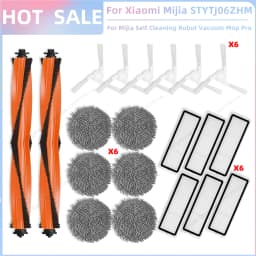 Fit For Xiaomi Mijia Mi Self-Cleaning Robot Vacuum Mop Pro STYTJ06ZHM Replacement Parts Main Side Brush Hepa Filter Mop Cloth