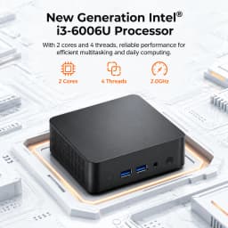 LENO Mini PC 16GB RAM 1/2TB SSD Intel I3-6006U Windows 11 Pro WiFi6 BT5.2 Desktop Gaming Office Portable Computer PC 4K HDMI