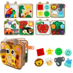 Montessori Quiet Books for Toddlers, Soft Activity Busy Book,Felt Cloth Book,Sensory Travel Toy with Learning Activities
