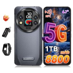 OUKITEL WP200 Pro 5G 6.7'' Rugged Mobile Phone 72GB(24+48)+1TB Android 15 120Hz 108MP+32MP 8800mAh 45W Dual SIM AI NFC BT 5.3