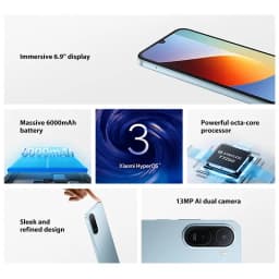 Xiaomi Redmi A7 Pro Global Version NFC Phone 6.9 Inch 120Hz Display HyperOS 3 Octa Core 6000mAh Battery Cellphone