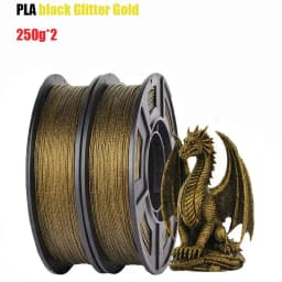 Galaxy Glitter 3D Printer Filament 1.75mm Black Glitter Gold PLA 250g/500g Spool for 3D Printing