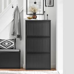 SoBuy FSR165-H 3 flap shoe shelf shoe cabinet narrow shoe rack with 6 shelf surfaces shoe chest of drawers