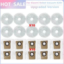 Fit For Xiaomi Robot Vacuum X20+, X10+ / X20 Plus, X10 Plus Parts Roller Side Brush Hepa Filter Mop Cloth Dust Bag Accessories