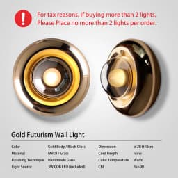 Caren Lighting Futurism Wall Sconces Lighting Design Glass Electroplating LED Bauhaus Contemporary Modern Cozy Light Fixture